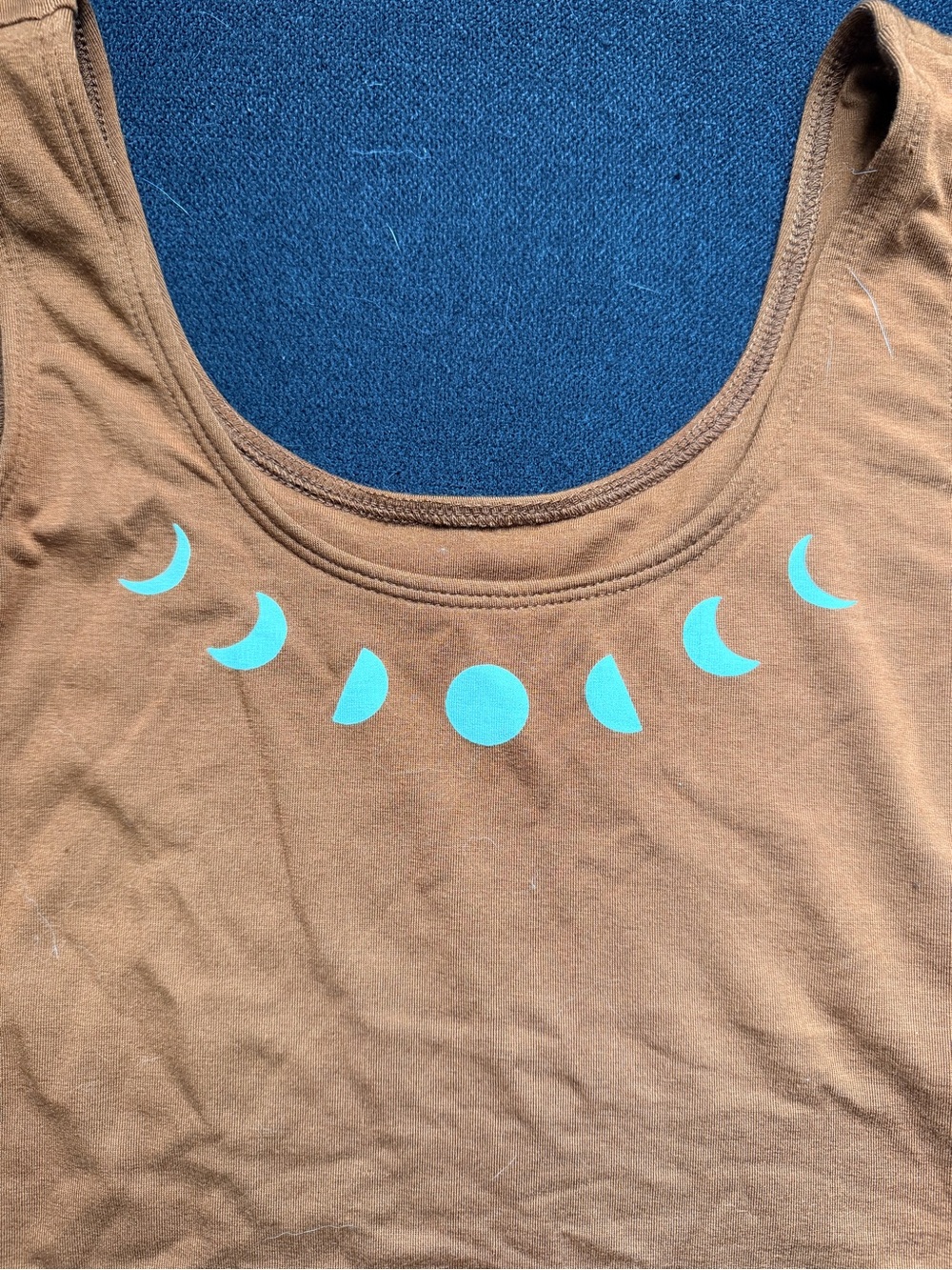 Moon Phase Rust Crop Tank Top - Women - Picture 2 of 3